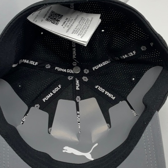 NWT Puma Golf gray/black stretch fit cap, size S/M - Picture 4 of 7